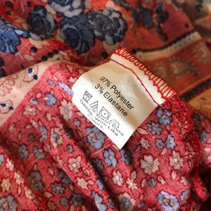 Pretty Garden Maxi Dress Prairie Ruffle Floral Cottagecore Romantic Red XL thumbnail 4