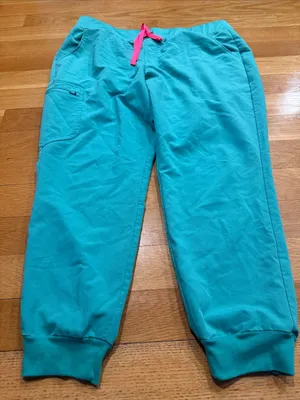 Figs Zamora women’s surgical green scrub bottoms size XlArge petite . thumbnail 2