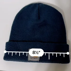 Carhartt Women Knit Beanie Hat Navy‎ BLUE One Size OS thumbnail 4