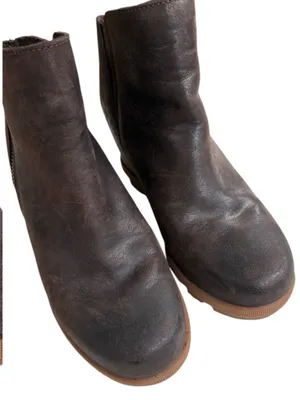 EUC Sorel Leather Joan of Arctic Il Wedge Boots Brown Size 7.5 thumbnail 4