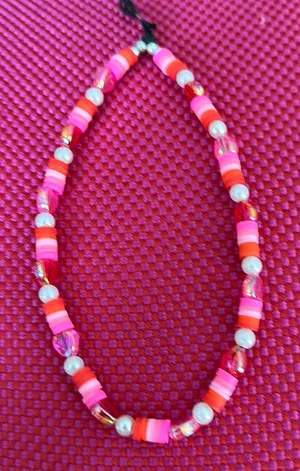 Pink and red phone charm thumbnail 1