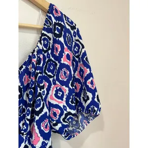 Tash + Sophie Maxi‎ Dress L NWT Puff Sleeve Boho Print Smocked Waist Cottagecore thumbnail 8