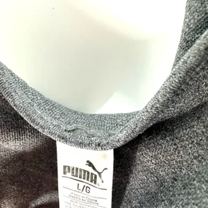 Puma size large sports bra cross over back gray logo‎ band thumbnail 4