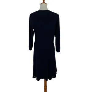 Bess And George Dress Medium Blue Long Sleeve Retro‎ Elegant Workwear thumbnail 5