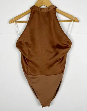 Princess Polly Stanley Bodysuit Brown Size 10 thumbnail 1