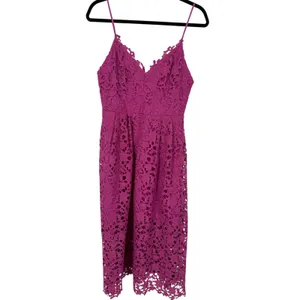ASTR the Label Womens Sleeveless Lace Midi Dress Pink Size Large Feminine Party thumbnail 3