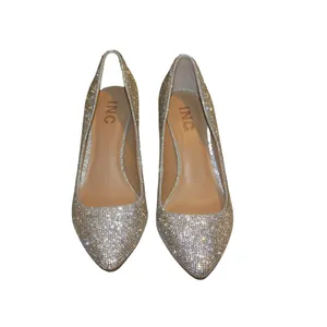 INC International Concepts Shoes Womens Size 7 Silver Zitah Pumps Rhinestones thumbnail 3