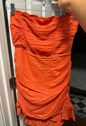 Orange mini dress thumbnail 1