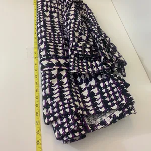 Josephine Women's Sz 8 Purple White Houndstooth‎ Double Breasted Belted Jacket thumbnail 6