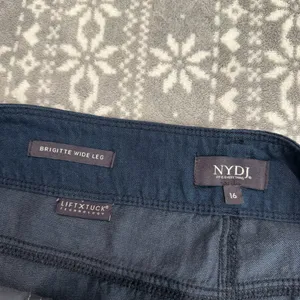 NYDJ Brigitte High Rise Wide Leg Capri Serendipit Blue Wash NWT Size‎ 16 Casual thumbnail 4