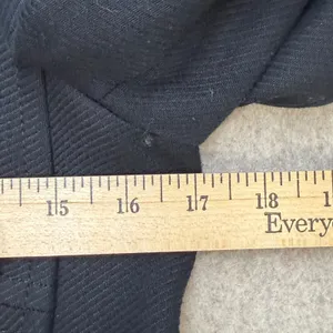 Banana Republic Womens‎ Black Double Breasted Peacoat Gold Buttons XS Preppy thumbnail 7