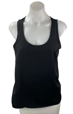 Ann Taylor Women's Black Sleeveless Scoop Neck Basic Cami Camisole Tank Top Sz M thumbnail 1
