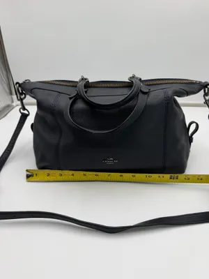 Coach F59325 Navy Blue Pebbled Leather Satchel Crossbody Shoulder Bag thumbnail 4