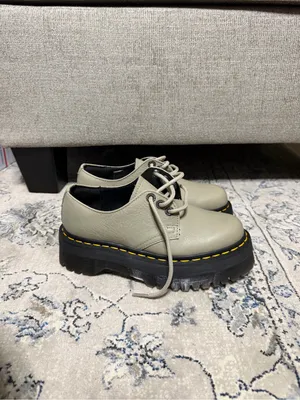 Dr Martens 1461 Womens Quad II Platform Stone Pisa Leather thumbnail 2