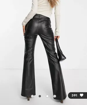 ASOS Flare Leather Pants thumbnail 2