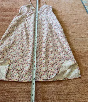 Abercrombie & Fitch Size M 100% Cotton Floral Halter Dress Smocked Back thumbnail 2