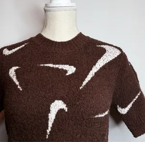 NWT Nike Phoenix Cozy Bouclé Knit Short Sleeve Top thumbnail 3