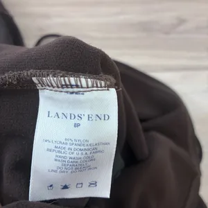 Lands End Womens Brown Ribbed Tankini Top and Swim Skirt Set Bottom 6 Top 8P thumbnail 7