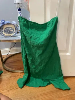 Shein green bathing suit cover up strapless size S thumbnail 2