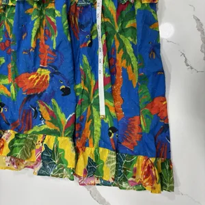 Farm Rio Dress Size Large Tiered Maxi Beaded Mixed Print Floral Anthropologie thumbnail 10