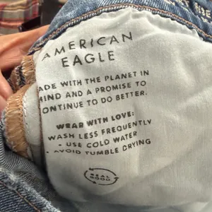 American Eagle Outfitters Blue Highest Rise Baggy Jeans Size 16 Straight Leg thumbnail 6