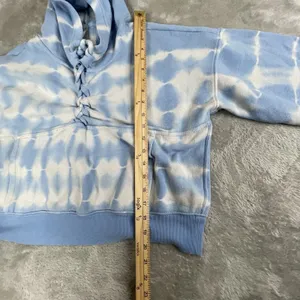 Fp‎ Movement Free People Blue White Tie Dye Pullover Sweatshirt Hoodie Womens M thumbnail 6