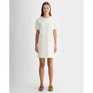Everlane The Organic Cotton Weekend Tee Dress Size Medium Cream Lightweight thumbnail 3