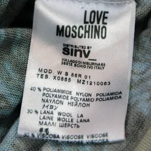 Love Moschino Womens‎ US 6 Abstract Floral Sweater Dress Blue Gray White thumbnail 8