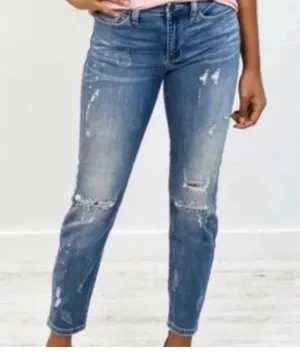 JUDY BLUE Jeans Shredding Up My Life Relaxed Fit Distressed Style JB8273MD 26 thumbnail 2