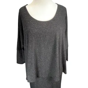 Soft Surroundings Women's‎ Gray Layered Overlay Sheath Dress Comfort Fit Small thumbnail 4