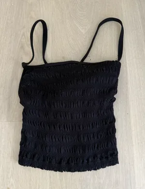 FP Movement by Free People Black Smocked Camisole Tank thumbnail 1