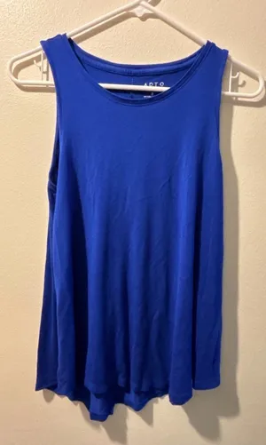 Apt. 9 Essentials Cobalt Blue Sleeveless Tank Top Women’s Small thumbnail 1