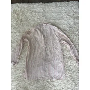 Victoria's Secret XS Pink Striped Long Sleeve Sleep Shirt‎ Pajama Top thumbnail 4