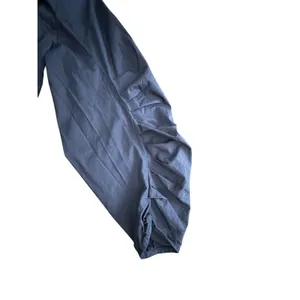 Quince 100% Organic Cotton Poplin Balloon Sleeve Shirt Small Ruched Blue #AAA7-6 thumbnail 7