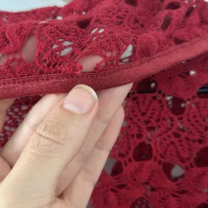 Vintage Y2K Crochet Bolero Shrug Red Buttons Collared Wrapper Indie Cottage S/M thumbnail 10