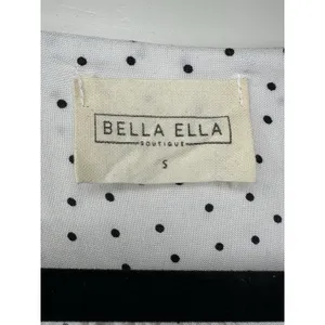 Bella Ella White Black Polka Dot Faux Wrap Dress Rayon S‎ Summer Wedding Guest thumbnail 13