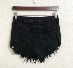 KanCan Womens Shorts Black Cutoffs Distressed Stretch Size 28 thumbnail 2