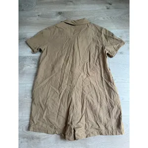 Lumiere utility Tan Short Sleeve Button Down Romper Women's Size Small thumbnail 12