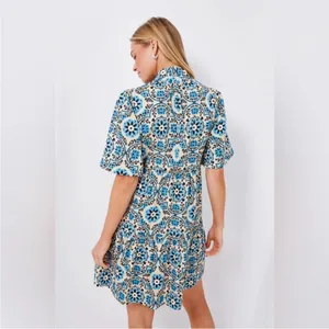 Tuckernuck Golden Medallion Crawford Dress blue and khaki size Small thumbnail 2