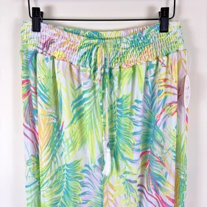 New Harlow Rose Skirt Womens Sz M Tropical Mesh Knit Hi Low‎ Maxi Palm Beach thumbnail 2