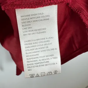 Free People Arabella Blouse Rubies Red Satin Long Sleeve Bow Back Medium NWT thumbnail 7