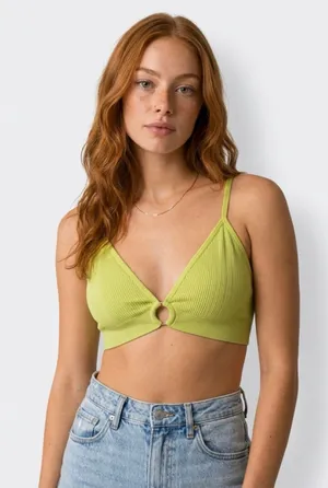 Aerie Seamless Ring Plunge Bralette Size Medium thumbnail 1
