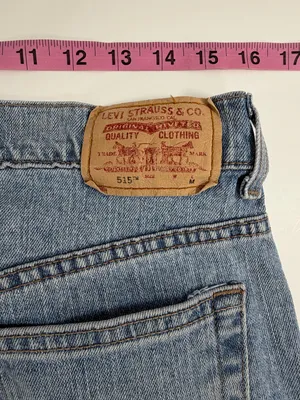 Levis 515 Bootcut Jeans Y2K Light Wash Mid Rise‎ Stretch Denim Blue Womens 12 thumbnail 4