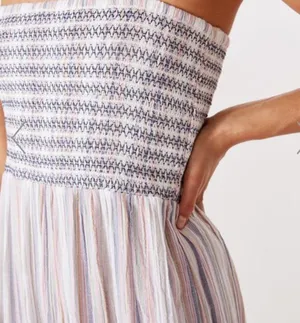 - 2/$30 Cotton On woven Shaw shirted midi dress M smocked dress new thumbnail 3