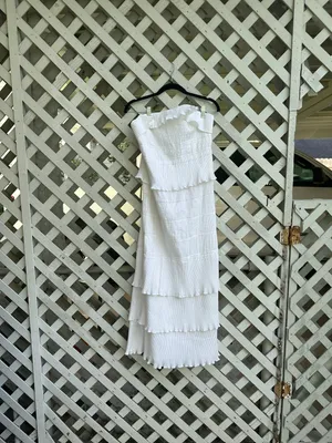 Anthropologie Let Me Be Strapless Tiered Ruffled Dress thumbnail 6