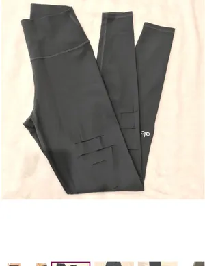 Alo warrior leggings in dark gray S thumbnail 4