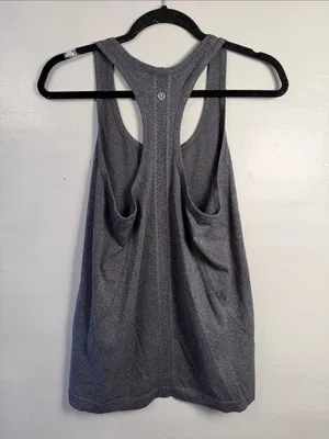 Lululemon Swiftly Tank Women's Gray Racerback Workout size 8 thumbnail 3