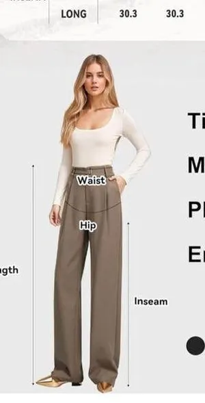 NEW Black Striped Wide Leg Pants Career Straight M 28” inseam thumbnail 5