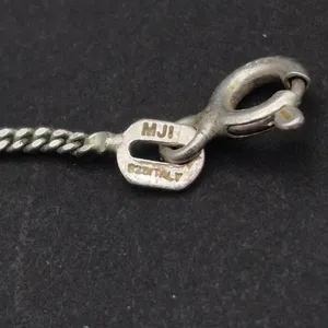 Vintage Sterling Silver Chain and Open Heart Pendant Necklace 18" Valentine Gift thumbnail 5