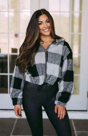 These Three Boutique teddy furry jacket thumbnail 1